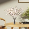 thumbnail image 6 of Simulation Multi Fork Sakura Artificial Silk Flower Branches for Wedding Party Home Decor, 42.13in Realistic Cherry Blossom Fake Flowers in White Pink Light Pink, Polyester No-Fade Decorative Ornament, 6 of 9