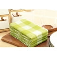 thumbnail image 3 of PurpleEssences Waffle Weave Check Plaid Kitchen Towels, 100% Cotton, 15x25, 4-Pack, Lemon Green/White, 3 of 6