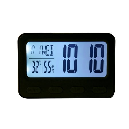 MINISO LCD Alarm Clock with Light, Black, 10.5x3.2x7.2cm | Walmart Canada