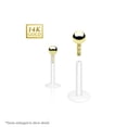 thumbnail image 1 of 14 Karat Solid Yellow Gold Ball Top with Bio-Flex Shaft Labret Monroe Cartilage, 1 of 1