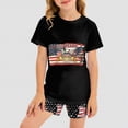 thumbnail image 3 of HCNTES Toddler Baby Boy Infant Girl Independence Day Clothes Short Sleeve Pullover shirt Tops And Short Set Soft Unisex Summer Loungewear Outfits Set(F02-Black,9-10 Years), 3 of 7