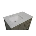 thumbnail image 2 of Lakeshore 36" Bathroom Vanity with Weathered Gray Cabinet and Engineered White Top, 2 of 6