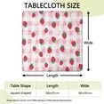 thumbnail image 2 of Strawberry Plants Fruit Heart Daisy Checkered Square Fitted Tablecloth with Elastic Edge,Square Table Cover,Washable Elastic Table Cover for Home Kitchen Party Decor 36"x36", 2 of 6