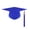 Blue, variant on Graduation Bachelor Hat with Tassel Unisex Cap for Kids Preschool Primary School Boys Girls