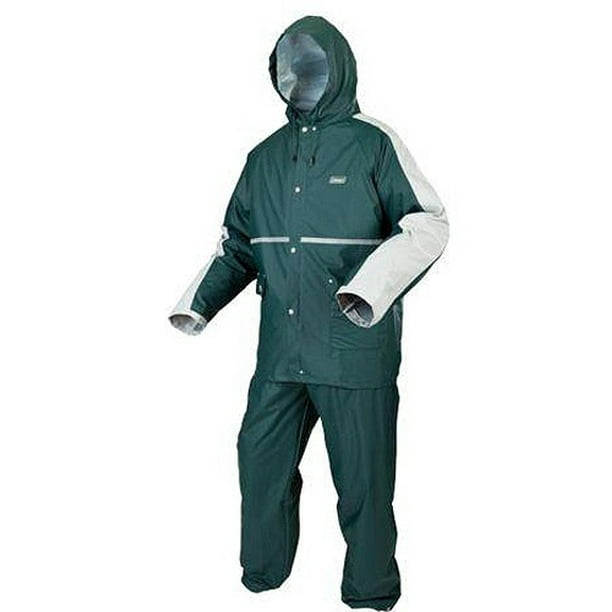 Coleman Apparel PVC/Nylon Rain Suit Green XL/2XL