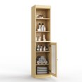 thumbnail image 4 of 100% Solid Wood 16.5" Bathroom Storage Cabinet with Frosted Glass Doors and Adjustable Shelves, 4 of 5