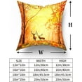 thumbnail image 6 of Golden Autumn Leaves Pillow Covers 20x20 Inch Set of 2, Wildlife Elk Deer Animal Throw Pillow Covers Square Cotton Fall Cushion Cover for Home Couch Sofa Patio Bedroom Livingroom, 6 of 6