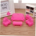 thumbnail image 3 of WHAMVOX Plastic Sofa and Table Set Rosy Color Furniture Accessories with Easy Installation, 3 of 8