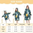 thumbnail image 4 of FORMRS Wearable Blanket Hoodie with Sleeves for Kids Cozy Flannel Sweatshirt, Lemon Leaves, 4 of 7