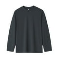 thumbnail image 1 of KIHOUT T-Shirts à Manches Longues pour Hommes Mode Décontractée Chandails en Molleton Col Rond Couleur Unie Chandail Tops Chandail en Molleton DY/M, 1 of 3