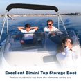 thumbnail image 2 of Bimini Top Storage Boot, 600D Oxford Cloth Bimini Top Cover, Waterproof Zipper Bimini Top Canopy Boot Cover with Drawstring Storage Bag, 3 Bow 91-103" Width, 2 of 5