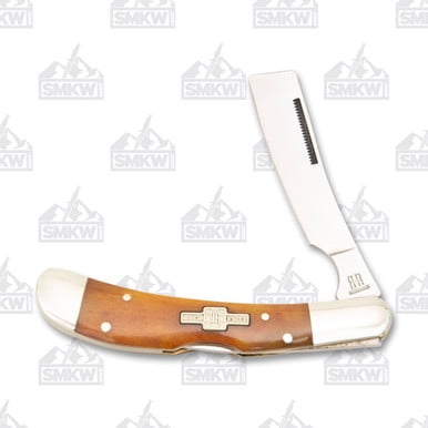 Rough Ryder RR2003 Lockback Razor Smooth Amber Folding Pocket Knife