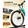 thumbnail image 3 of Cityone Plus Step-Thru Electric Bike for Adults, 26" Urban EBike with 500W Motor, Max 28MPH, 48V 15Ah Battery 500W, Electric Bicycle with 7-Speed, Green, 3 of 8