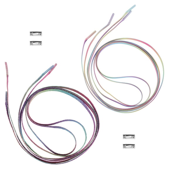 WRITWAA 2 Sets Anti-loose Shoe Straps with Buckle Pink Rope Elastic Laces