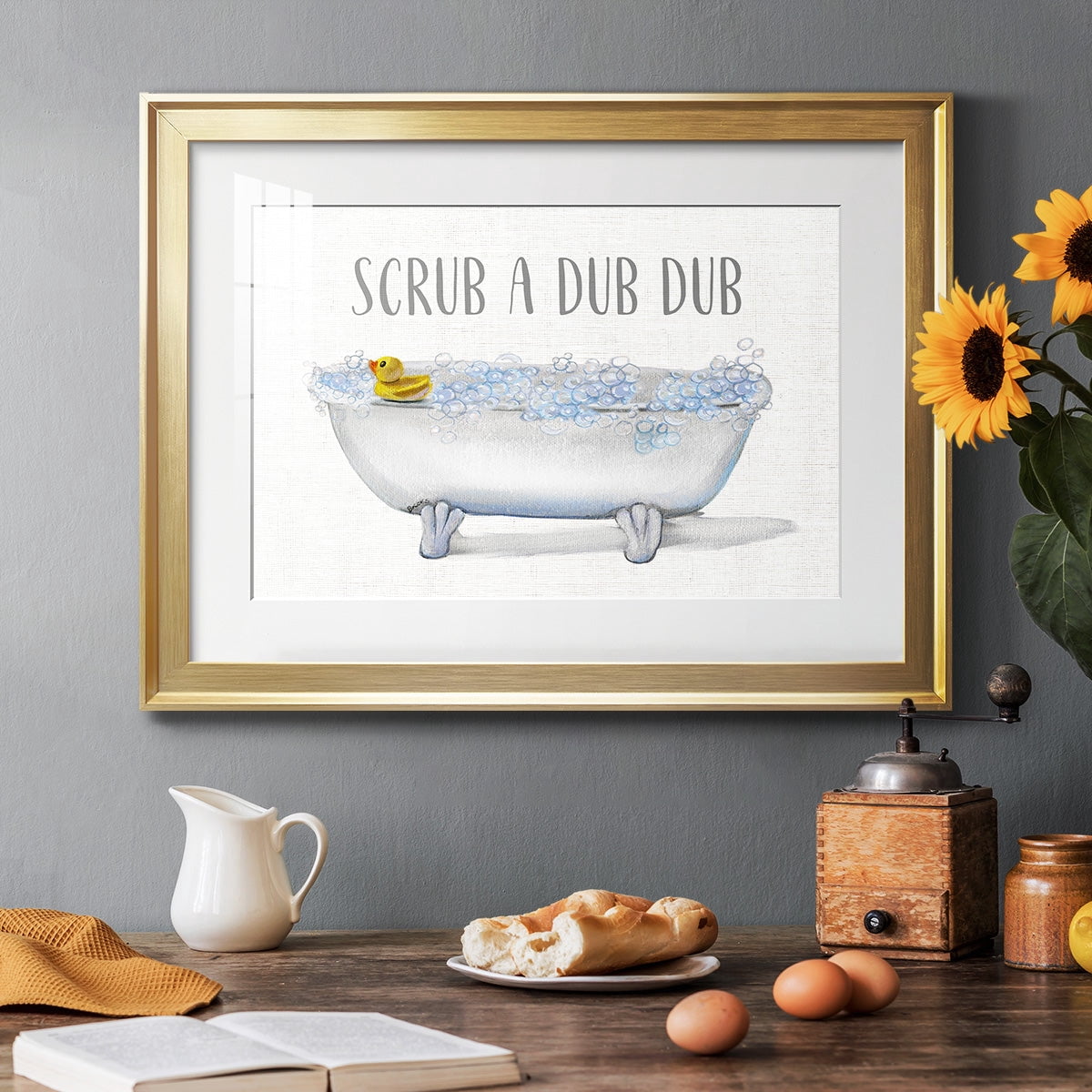 Scrub A Dub Premium Framed Print - Ready to Hang