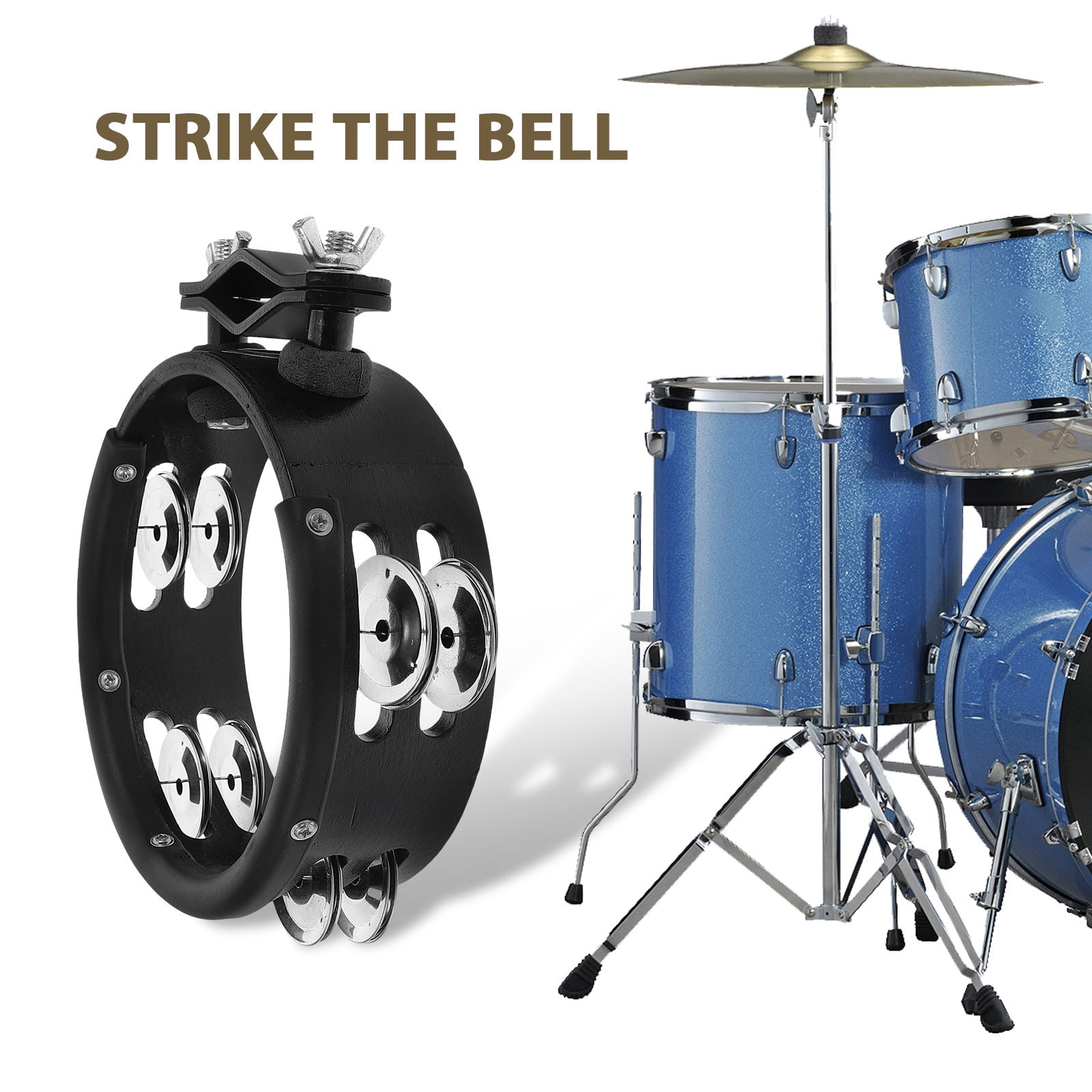 UPKOCH 1Set Tambourine Drums Classroom Versatile Sound Easy Attachment for Studio