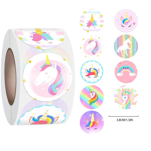 De Pegatinas De Unicornio, Pegatina De Animales De Carnaval, Recuerdos De Fiesta Temáticos De Carnaval Para Sellos De Sobres, Bolsas De Regalo, Decoración De Fiesta De Cumpleaños 500 Piezas Guardurnaity HA037695-00
