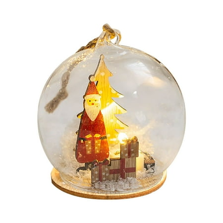 

Christmas Pendant Christmas Desktop Atmosphere Decoration Glowing Glass Night Lights Christmas Tree Decoration Pendant Christmas Ornaments