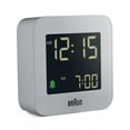 thumbnail image 3 of Braun Digital Radio Controlled Travel Alarm Clock For Central European Time Zone (DCF) with Snooze, Compact Size, Negative LCD Display, Quick Set, Crescendo Beep Alarm in Grey, model BC08G, 3 of 8