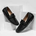 thumbnail image 3 of Big Size Men's Casual Retro Loafers Slip On Leather Shoes Lightweight Driving Shoes Moccasins Classic Penny Loafer Flats Boat Shoes, 3 of 10