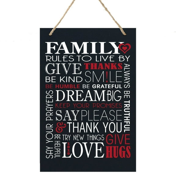 Family Sign Gift For New Home Decoration - Family Rules