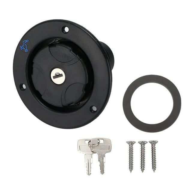 Car Gravity Water Fill Hatch Inlet with 2 Keys Replacement for RVs Motorhome Camper Trailer Caravan