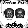 thumbnail image 4 of Creepy Grinning Clown Halloween Car Accessory, 2‑Pack Sinister Laughing Joker Face Vehicle Headrest Covers, Stretch Slip‑on Protector for Scary Holiday Car Interior Decoration, 4 of 5