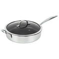 thumbnail image 4 of Brentwood 11-In. 3-Ply Hybrid Non-Stick Stainless Steel Induction-Compatible Deep Sauté Pan with Glass Lid, B-DSH28L, 4 of 7