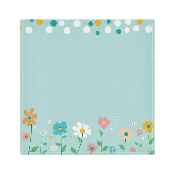 Satin Polyester Napkins - 20x20 InchSingle-Sided Printed Napkins, 1-Piece/4-Piece/6-Piece Set, DIY Personalized Table Setting,Many Cute Floral