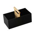 thumbnail image 3 of TISHITA Countertop Organizer,Desktop Storage Box,,Bathroom Kitchen Counter Organizer with Wooden Handle for Entryways Desktop Black, 3 of 8