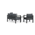 thumbnail image 5 of Tortuga Outdoor Lakeview Aluminum 4 Piece Conversation Set with Loveseat, 2 Chairs and Coffee Table, Gray, 5 of 12