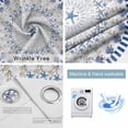 thumbnail image 4 of Ocean Starfish Blackout Curtains for Bedroom/Living Room, Thermal Insulated Kitchen Curtains, Blue Coastal Coral Shells Beach Conch Grommet Darkening Window Treatment Drapes 52"x63"x2, 4 of 8