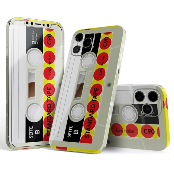 DesignSkinz Retro Cassette Tape V6 Full-Body Skin Decal Wrap Cover for iPhone 16
