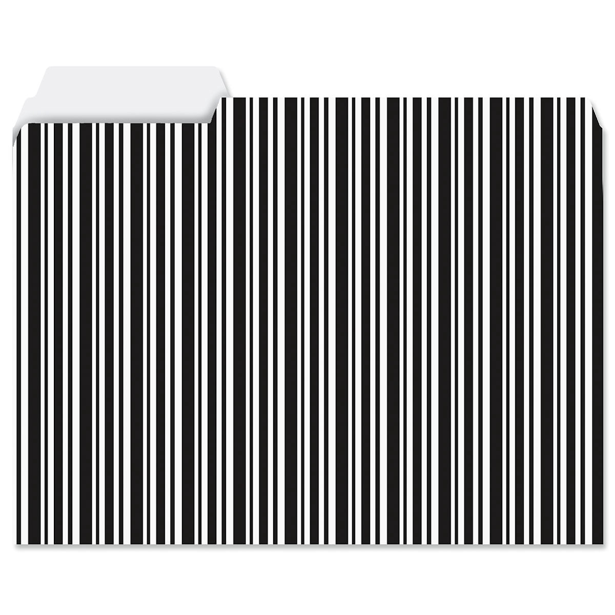 Current Elegant Black File Folders - Set of 24 (6 Designs) 1/3 Cut Staggered Tabs, Letter-Size
