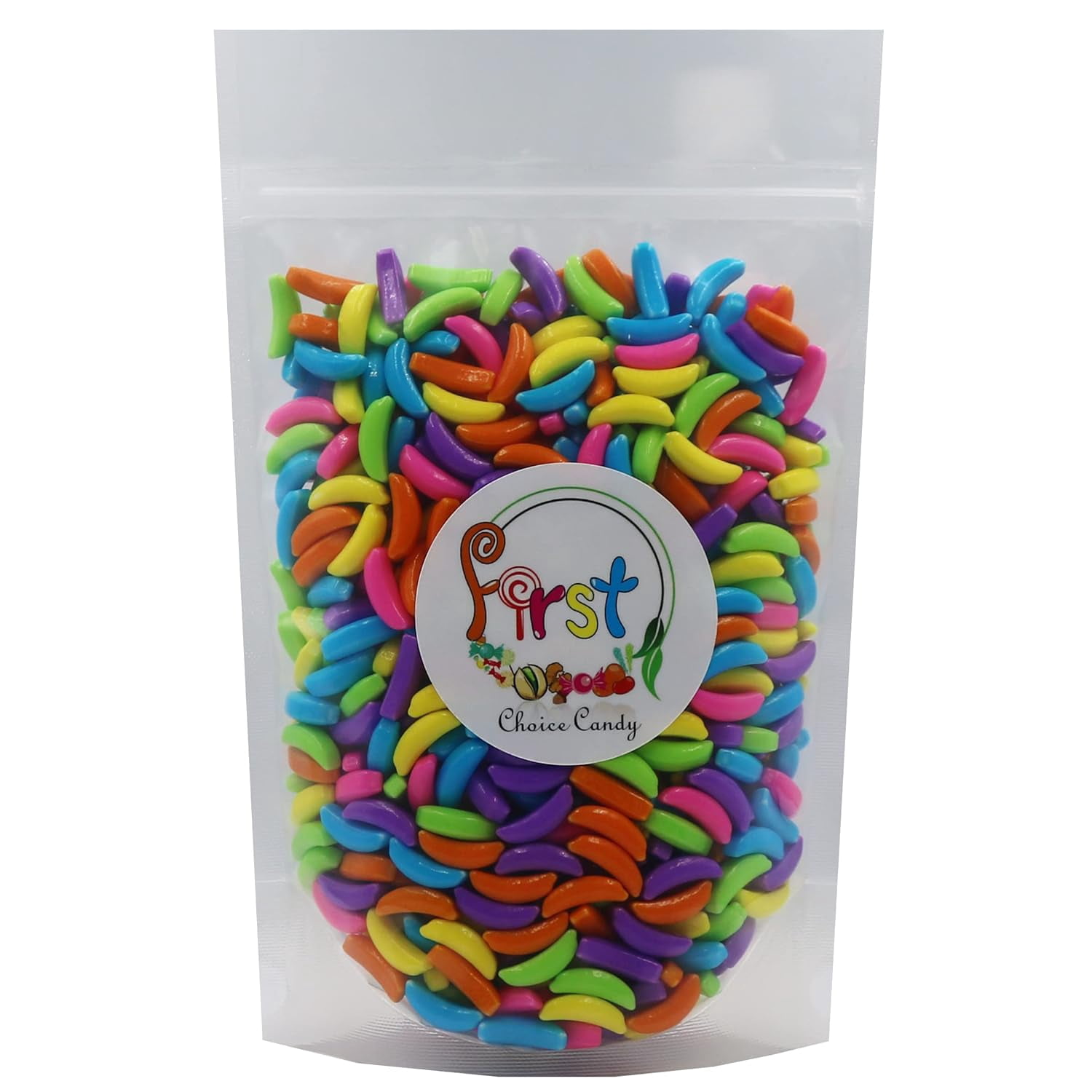 FirstChoiceCandy Silly Banana Heads Classic Hard Candy (Assorted Rainbow, 5 Pound)
