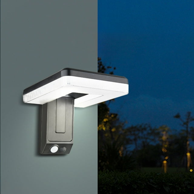 Lámpara solar de pared para exteriores, impermeable, plegable, para patio, balcón, escalera, sin enchufe, con sensor de movimiento.
