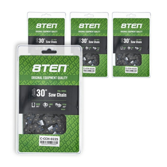 Full Chisel Chainsaw Chain 30 inch .063 .404 91DL for Stihl 39460050091 4 Pack 810-CCC2447H