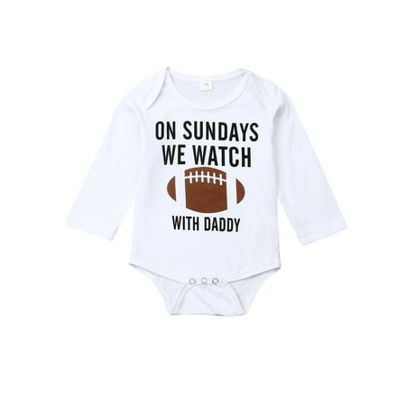 

wybzd Infant Baby Girl Boy Bodysuit Newborn Letter Print Jumpsuit Cotton Long Sleeve Rompers White 3-6m