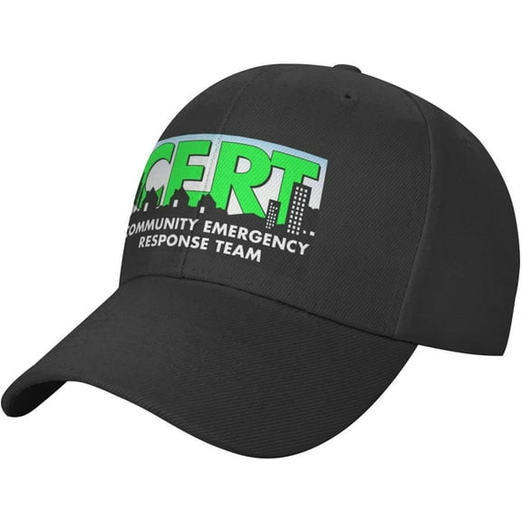 Classics Baseball Cap Cert Community Emergency Response Team Caps Adjustable for Women Men Black