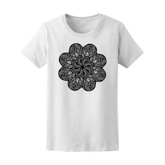 Beautiful Mandala Flower T-Shirt Women -Image by Shutterstock, Female Small
