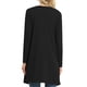 thumbnail image 5 of Mujer Frente Abierto Outwear Casual Elegante Color Puro Manga Larga Botón Outwear para la Vida Diaria Trabajo Negro XL, 5 of 7