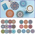 thumbnail image 1 of 10/12Pcs  Painting Coasters with Cork Base  Non-slip Rhinestone Painting Cup Pad Heat Resistant DIY Mug Mat for Beginners Kids Adults, 1 of 9