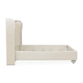 thumbnail image 5 of Michael Amini Hollywood Swank Queen Tufted Leather Bed - Creamy Pearl, 5 of 9
