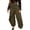 Green, variant on High Waist Baggy Asymmetrical Wide Leg Pants Button Wrap Fashion Casual Denim Jeans for Women Daily Pants for Women Casual