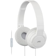 JVC HASR185W Lightweight Foldable Headphones with Remote (White)