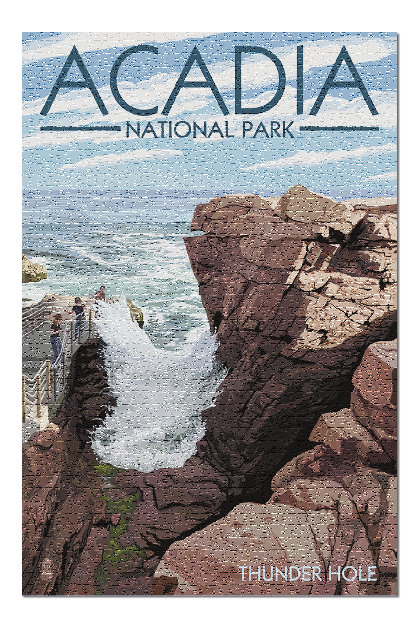 Acadia National Park, Maine Thunder Hole Day (20x30 Premium 1000