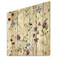 thumbnail image 2 of Designart 'Wildflowers Clover Bell and Chamomile I' Traditional Print on Natural Pine Wood, 2 of 5