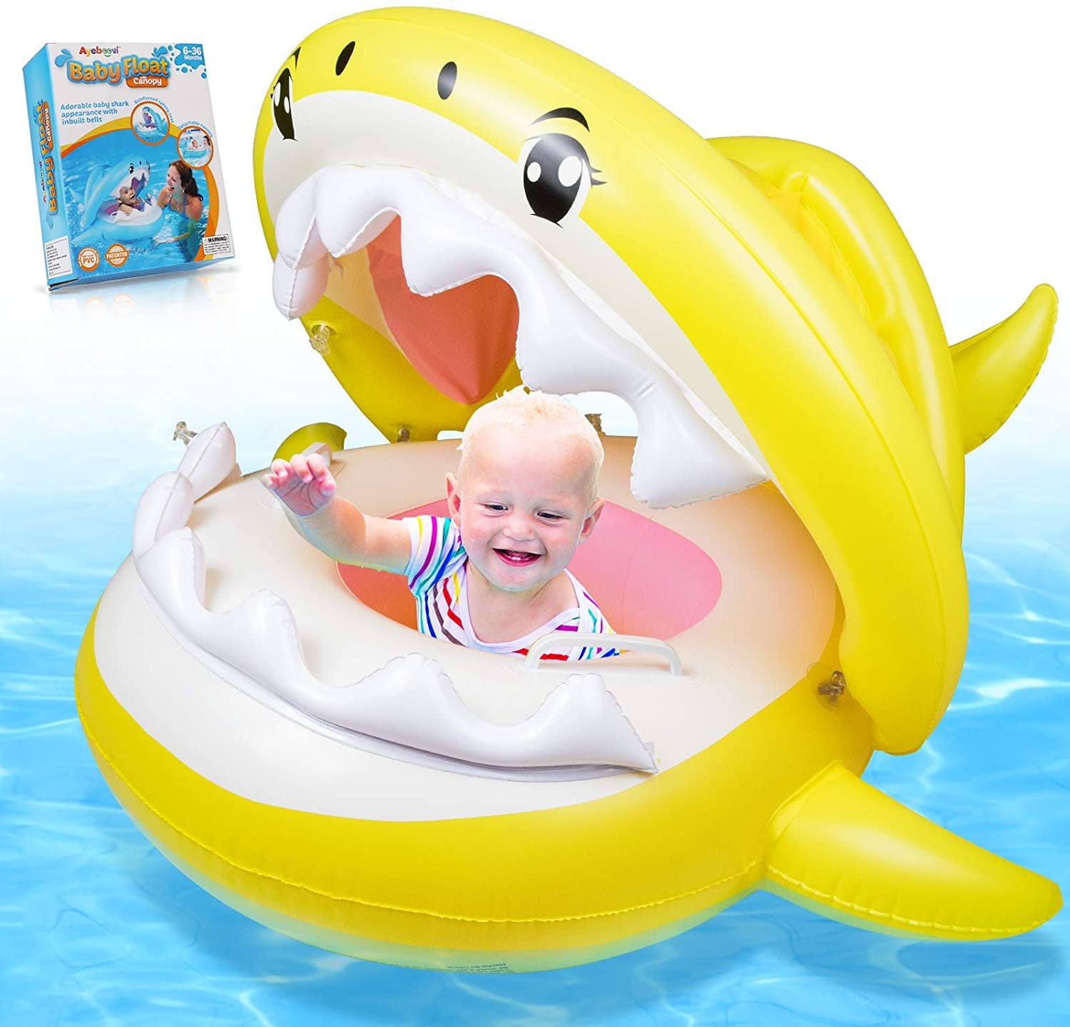 Infant Kid Swim Pool Swimming Inflatable Float Ring Adjustable Safety Beach PVC 