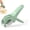 Green, variant on Multifunctional Fruit and Vegetable Slicer, Cucumber Divider, Press & Cut, Stainless Steel Blades, Ideal for Bananas, Cucumbers, Carrots, Peppers, Sausages