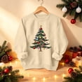 thumbnail image 6 of Wilark Girls Christmas Sweatshirts Pullover Long Sleeve Fleece Warm Crew Neck Kids Festival Tops Khaki 8, 6 of 9